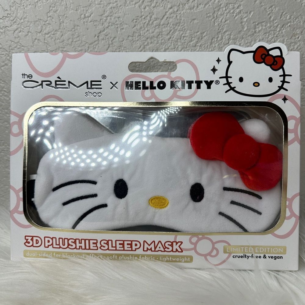 $15 🌙 The Creme Shop Hello Kitty 3D Plushie SLEEP 😴 Mask‎ NEW FULL SZ